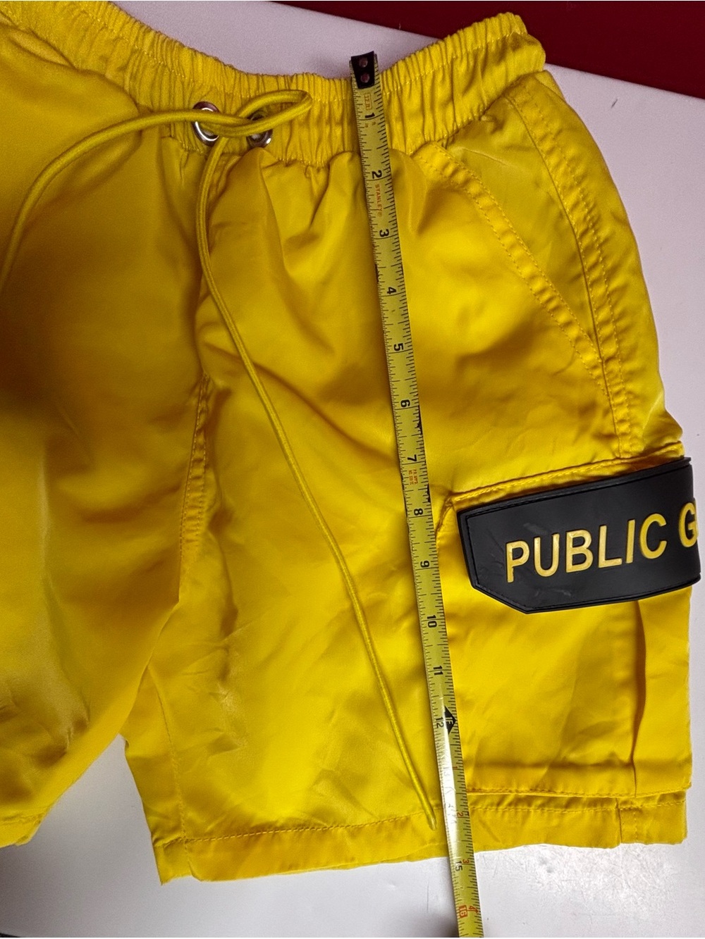 Public Goods Yellow Cargo Utility Shorts Streetwear Mens - XS - Picture 7 of 7